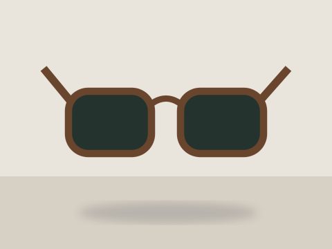 Brown sunglasses — synthetic demo
